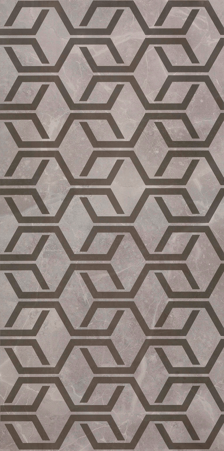 Grey Fleury Hexagon